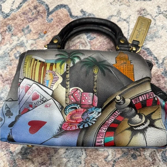 Anuschka Gray and Blue Baby Bag - Picture 4 of 5